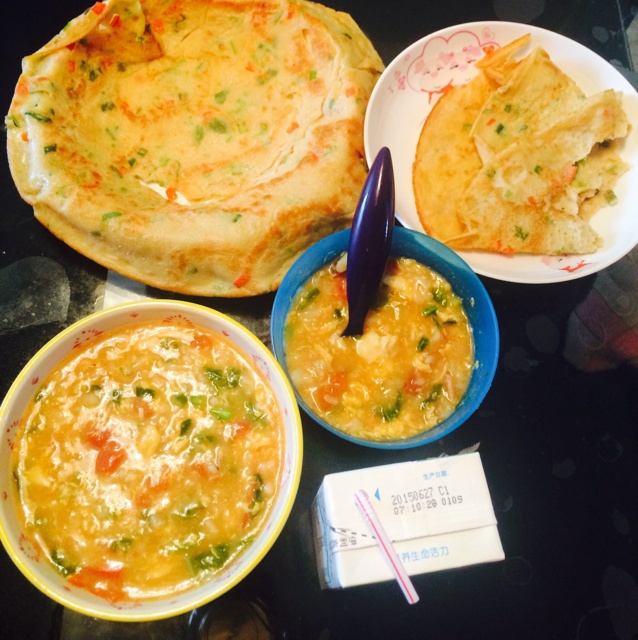 西红柿鸡蛋疙瘩汤