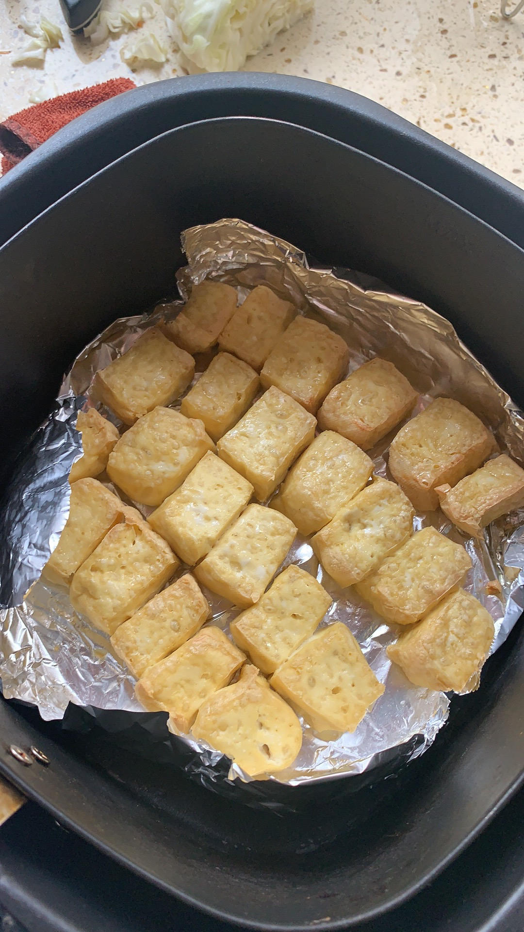一定要试！空气炸锅炸豆腐！