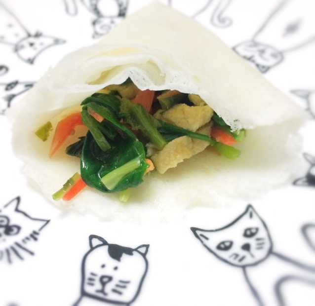 五彩素春饼