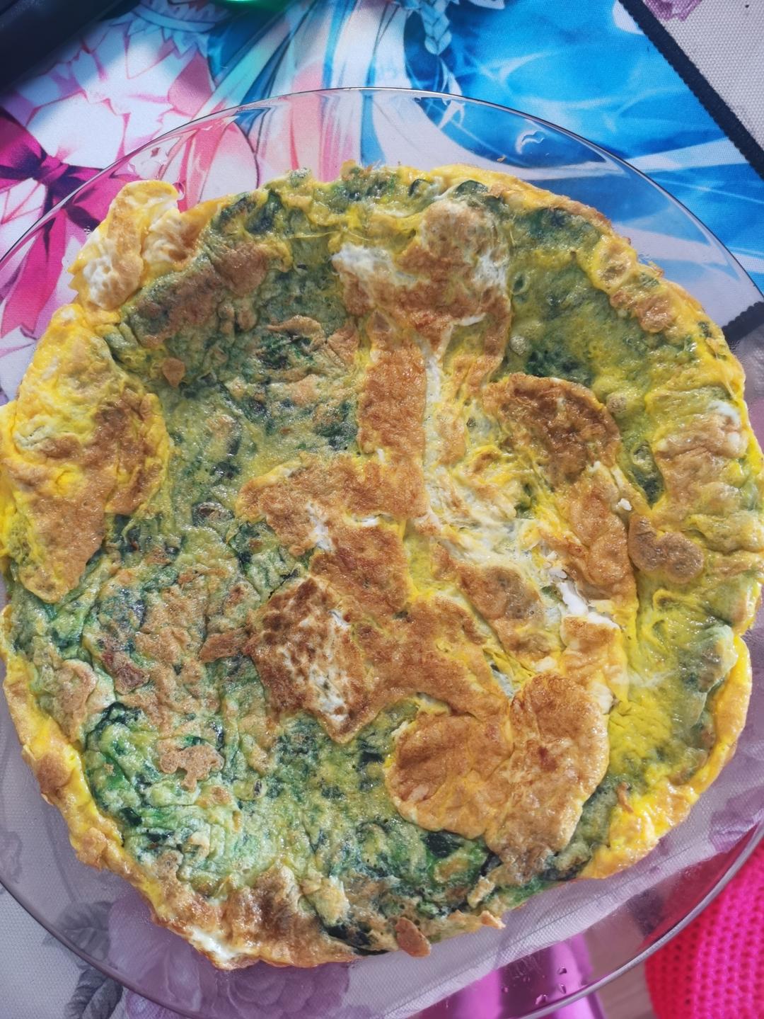 菠菜鸡蛋饼
