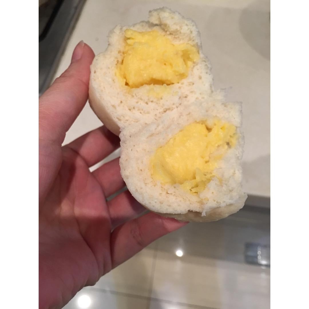 自制无油奶黄包