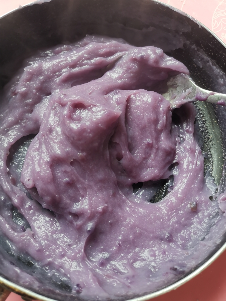 小白做紫薯甜品2（牛奶紫薯小方）的做法 步骤7