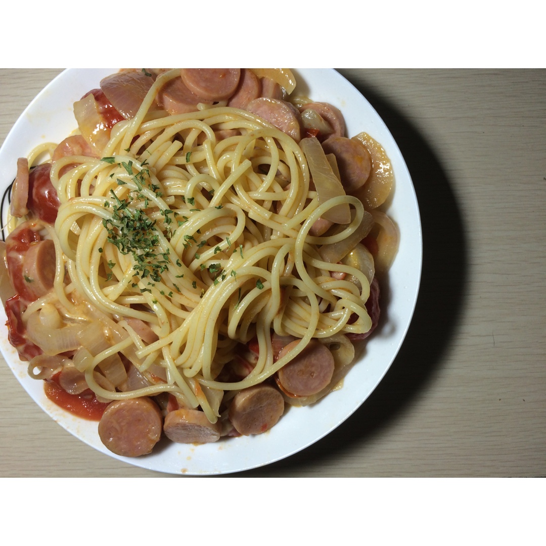 番茄火腿芝士意面