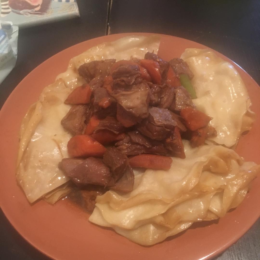 冬季暖胃大菜---羊肉焖饼