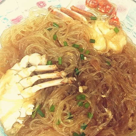 梭子蟹粉丝煲