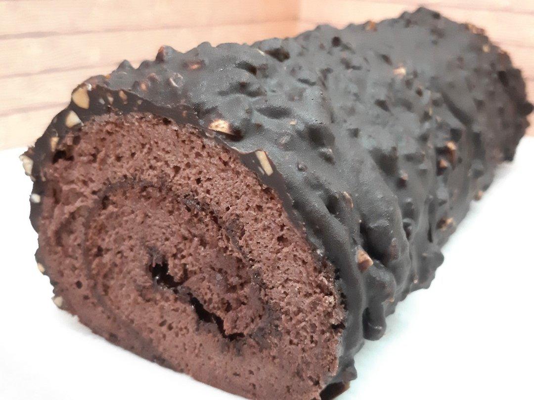 🍫梦龙蛋糕卷. 巧克力脆皮蛋糕卷 by pink-rabbit