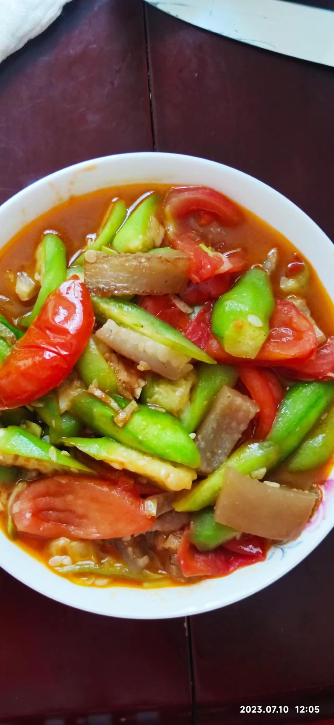 番茄炒丝瓜