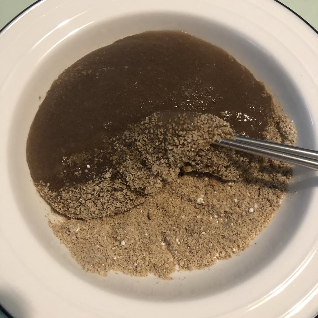 低碳，杏仁奶糍粑～消耗洋车前子壳粉