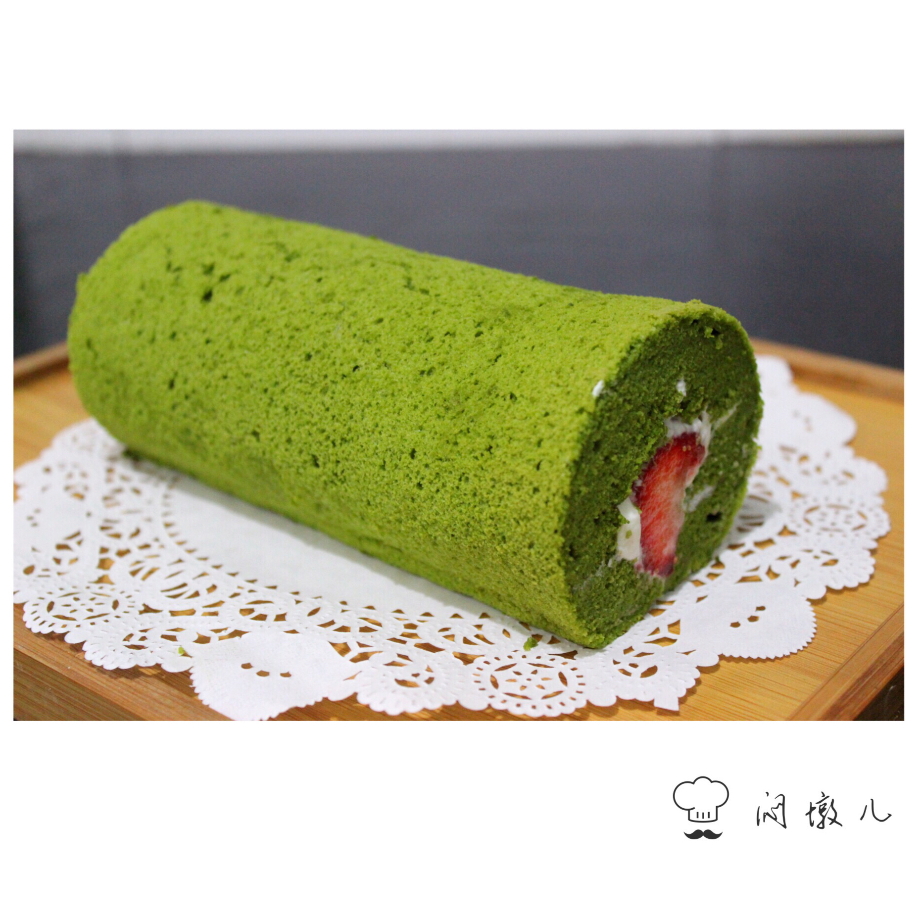 抹茶戚风蛋糕卷