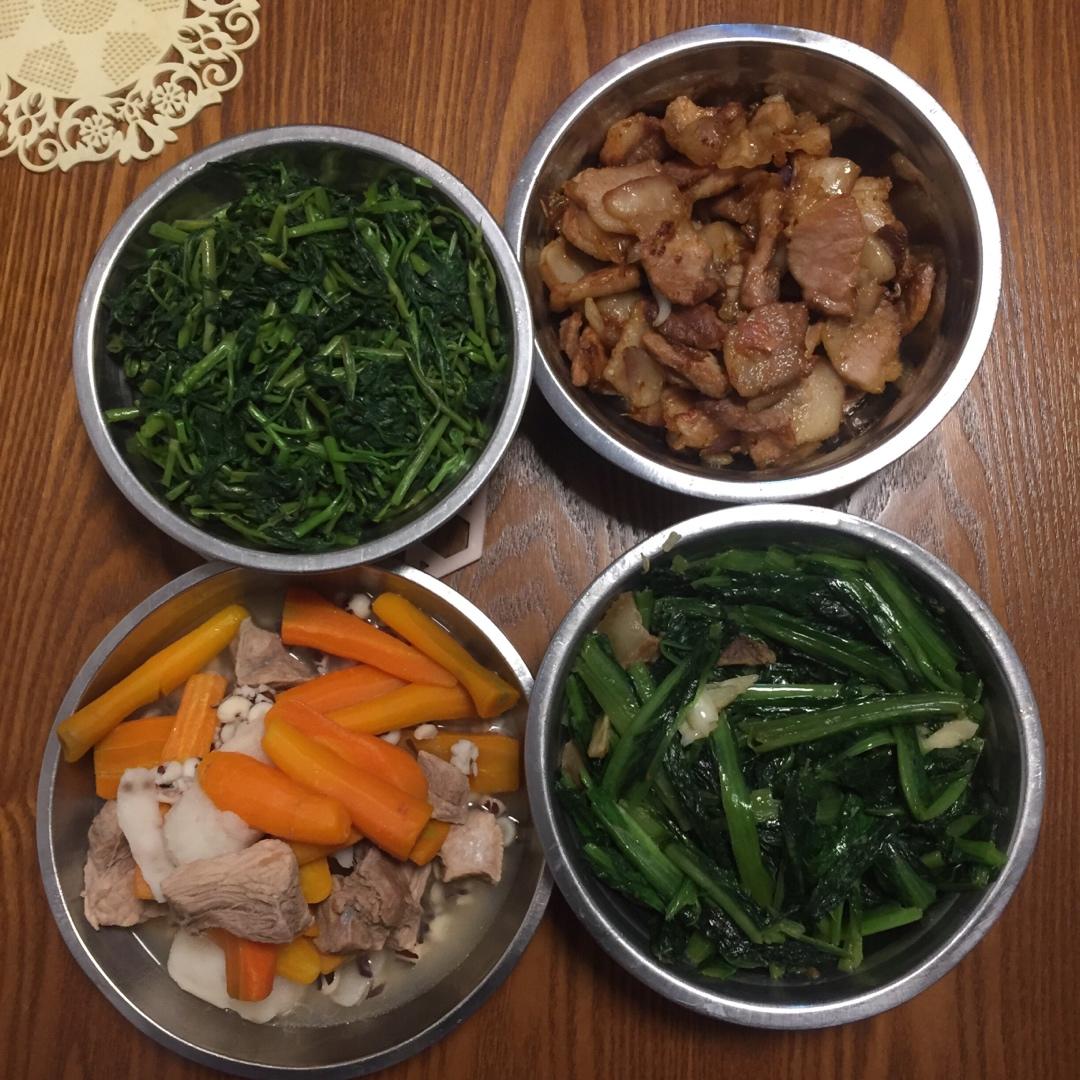 一家四口一日三餐❤️