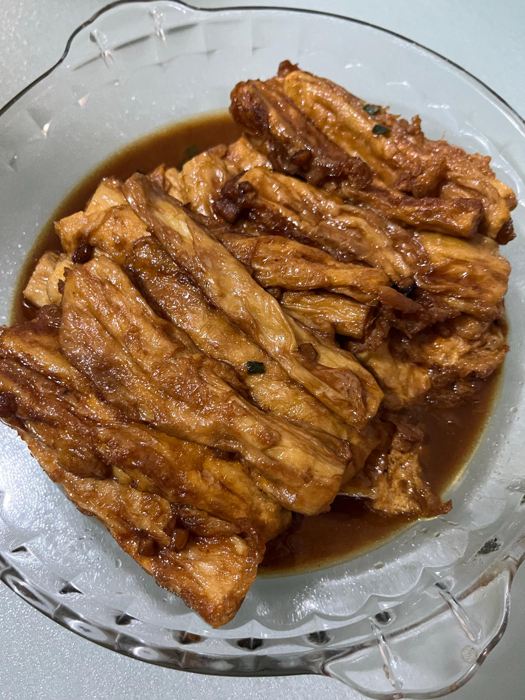 焖炒腐竹煎蛋
