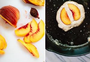 焦糖桃子燕麦松饼(Caramelized Peach and Oat Pancakes)的做法 步骤4