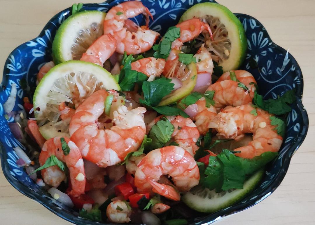 酸酸辣辣柠檬虾