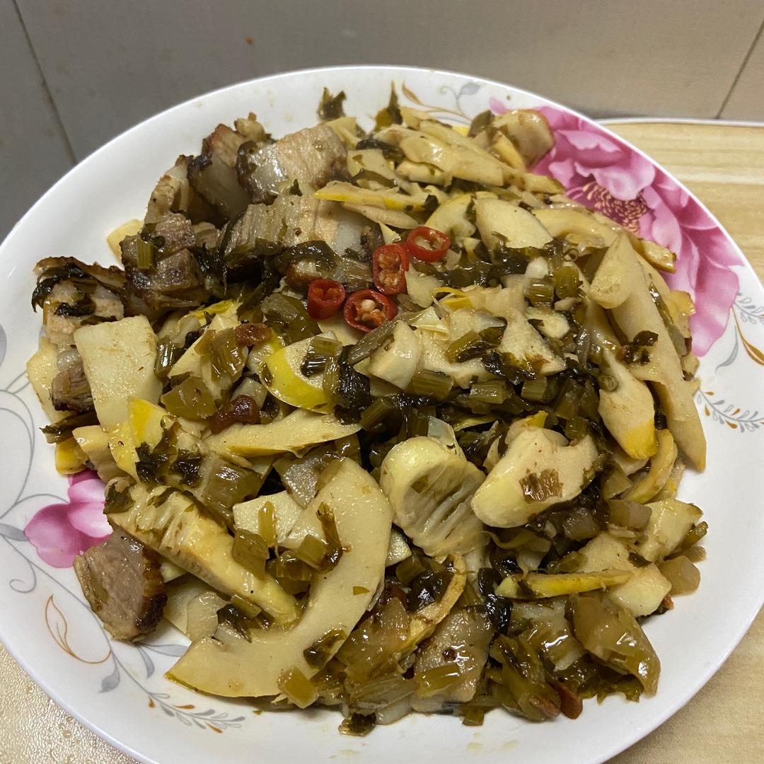 雪菜肉片炒笋