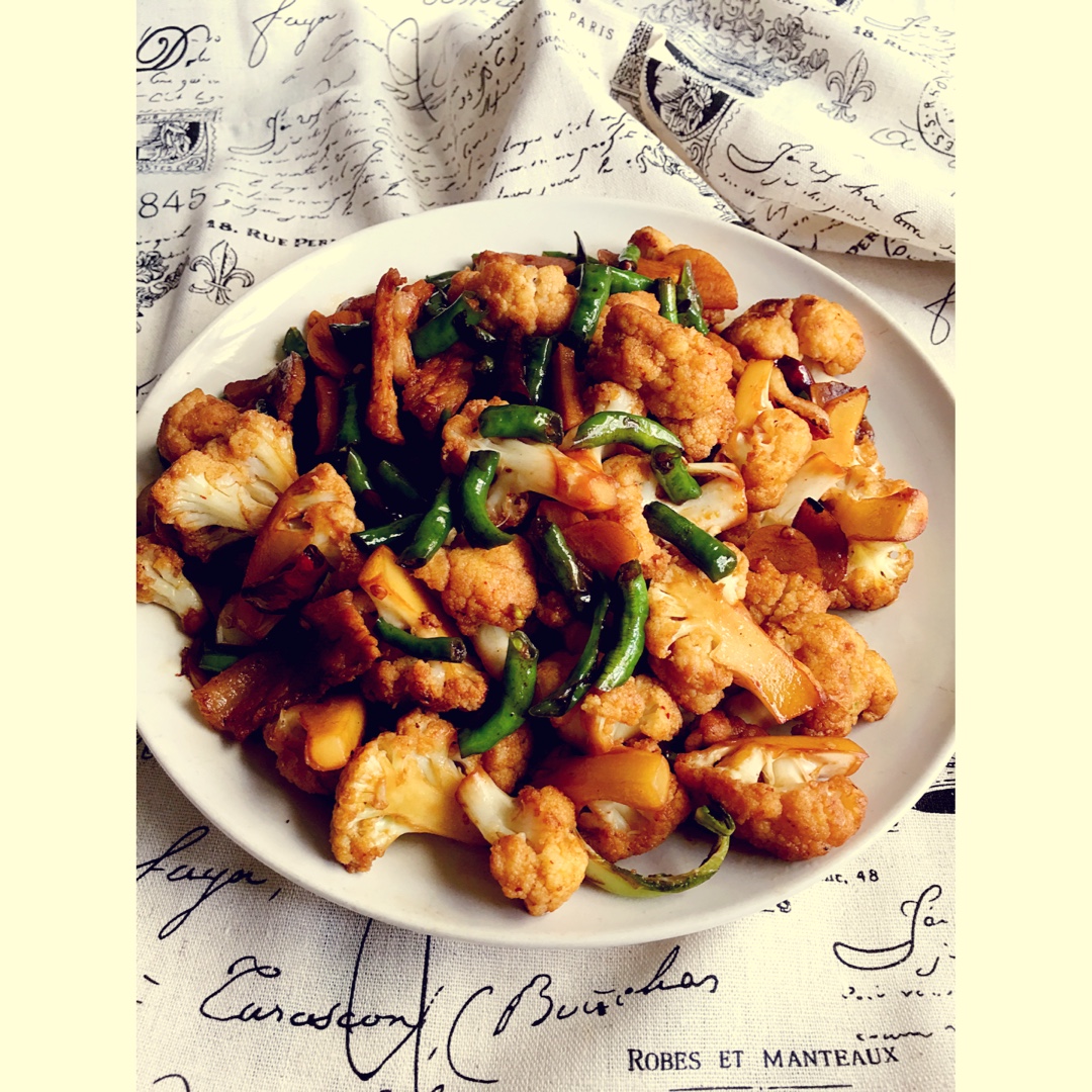 老丁的私房菜-干锅花菜