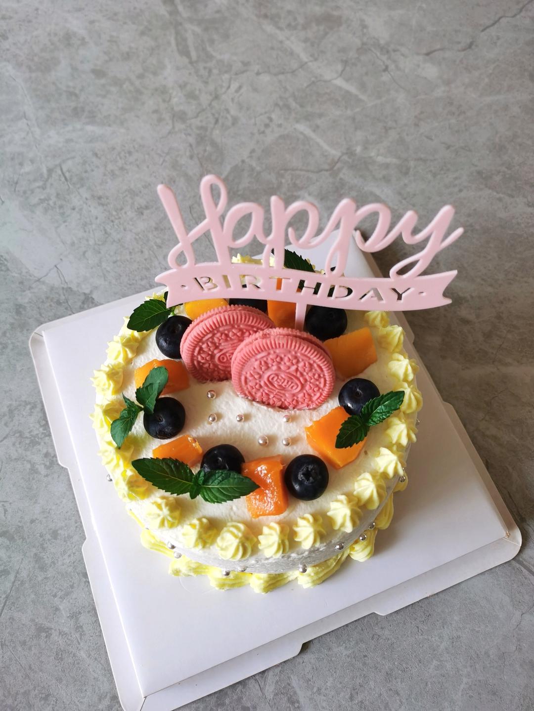 超级简单的味多美同款生日蛋糕（6寸），新手也能高度还原