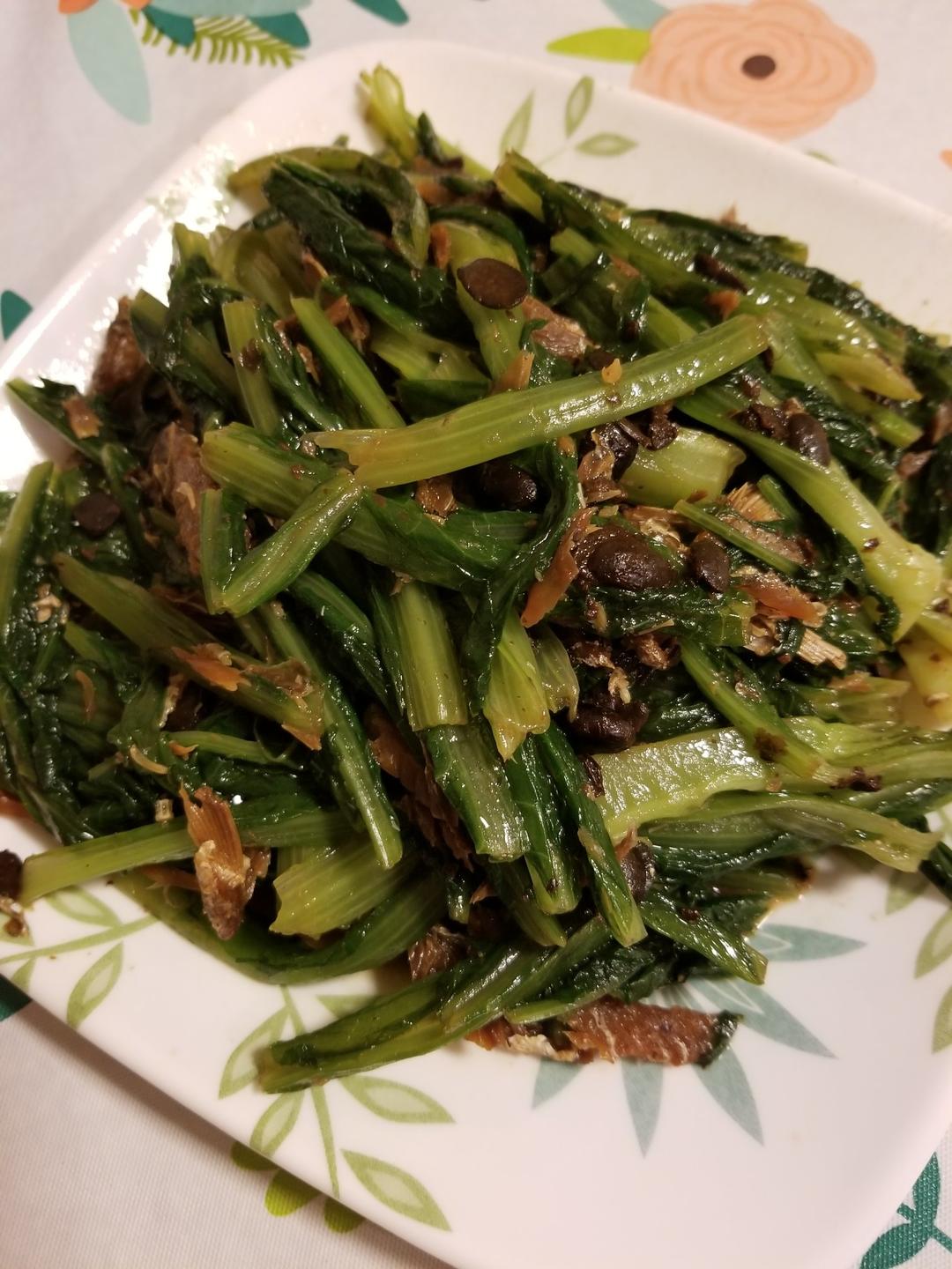 豆鼓鲮鱼油麦菜