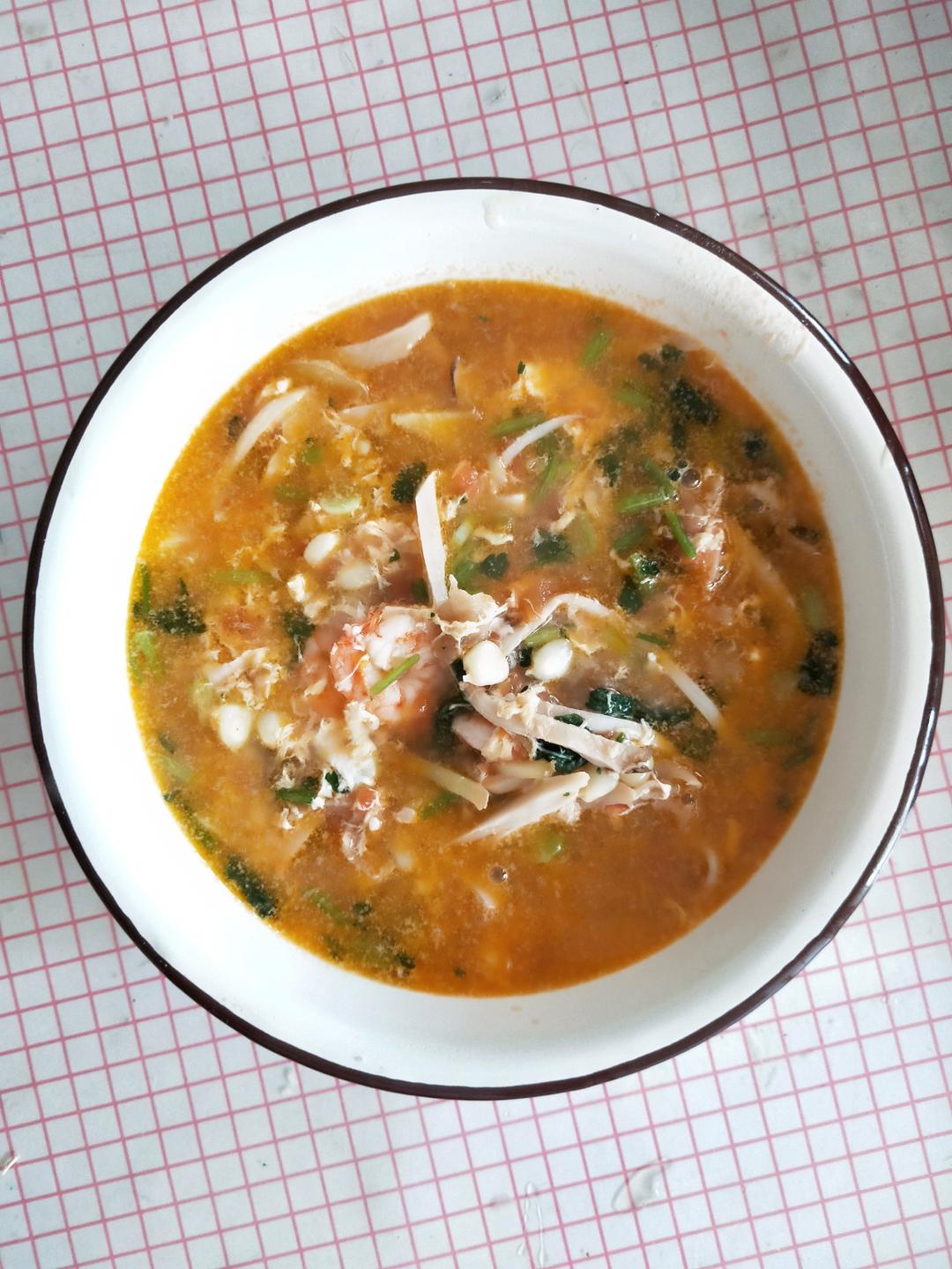 西红柿牛肉卷金针菇煲