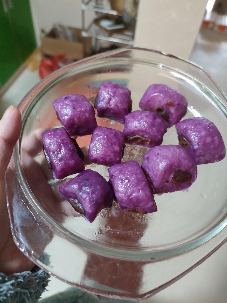 五彩奶香豆沙小馒头