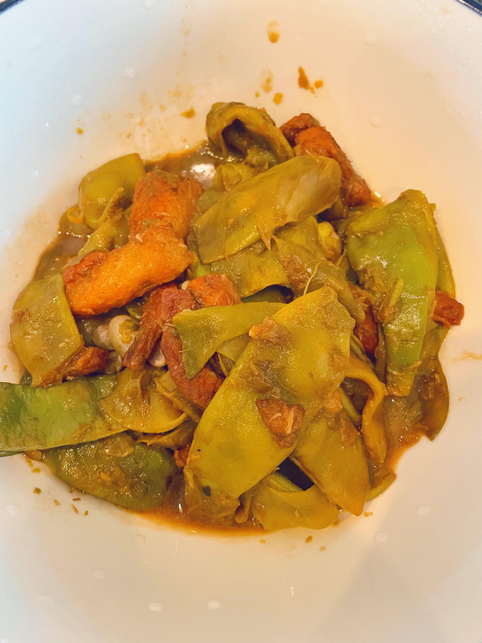 东北油豆角炖肉