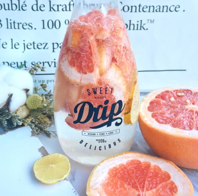 西柚蜜桃苏打  |  Grapefruit & Peach Soda的做法