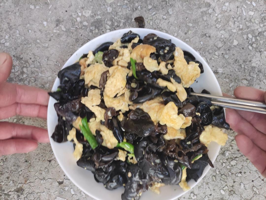 黑木耳青椒炒鸡蛋（营养又下饭）