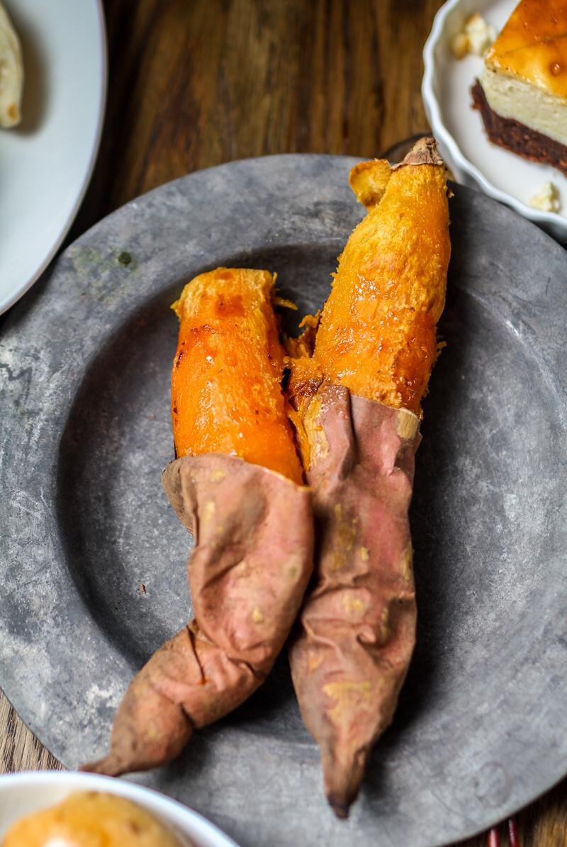 筋节粥做的自制烤地瓜