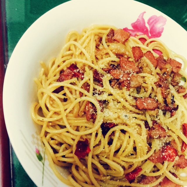 香蒜辣椒培根意面