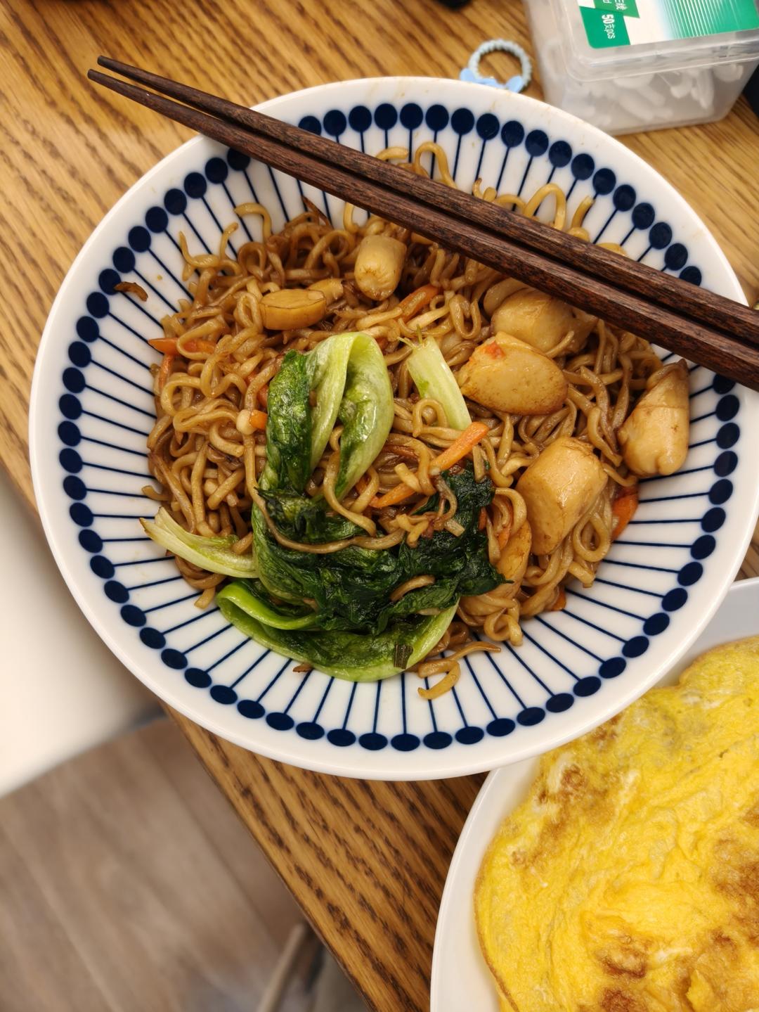 秒杀路边摊的炒方便面