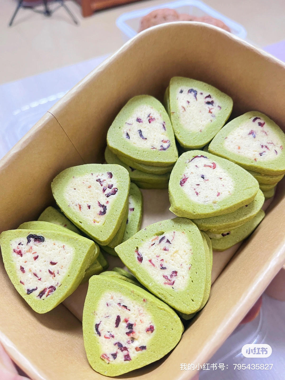 抹茶蔓越莓曲奇｜春天氛围拉满！不用模具就能做，一口一个！