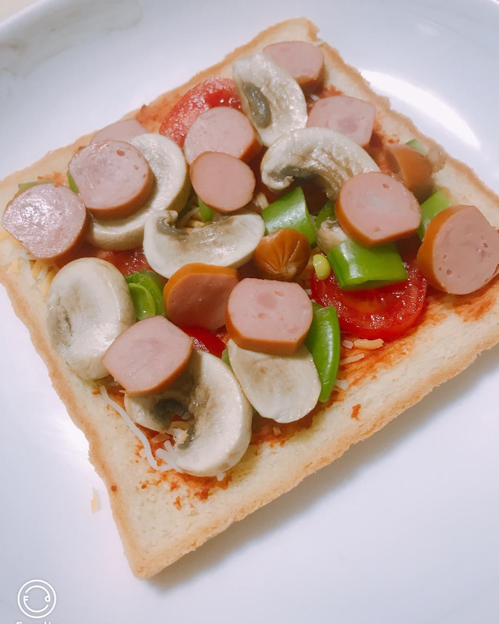 吐司培根小批萨