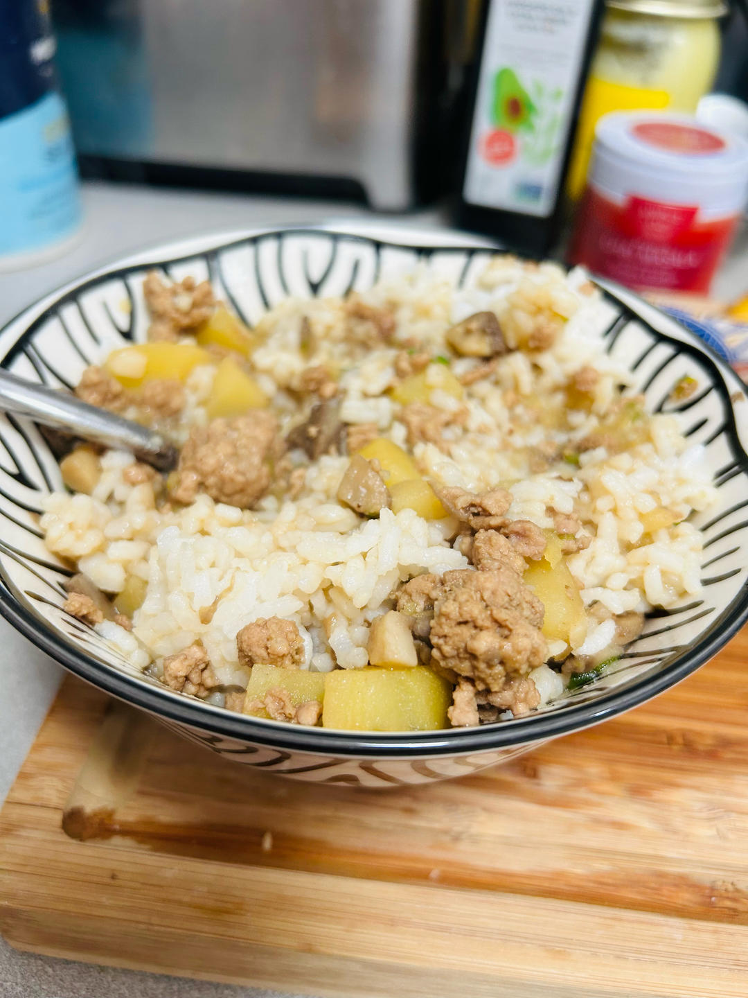 ㊙️香菇土豆肉沫拌饭❗️比外卖还好吃