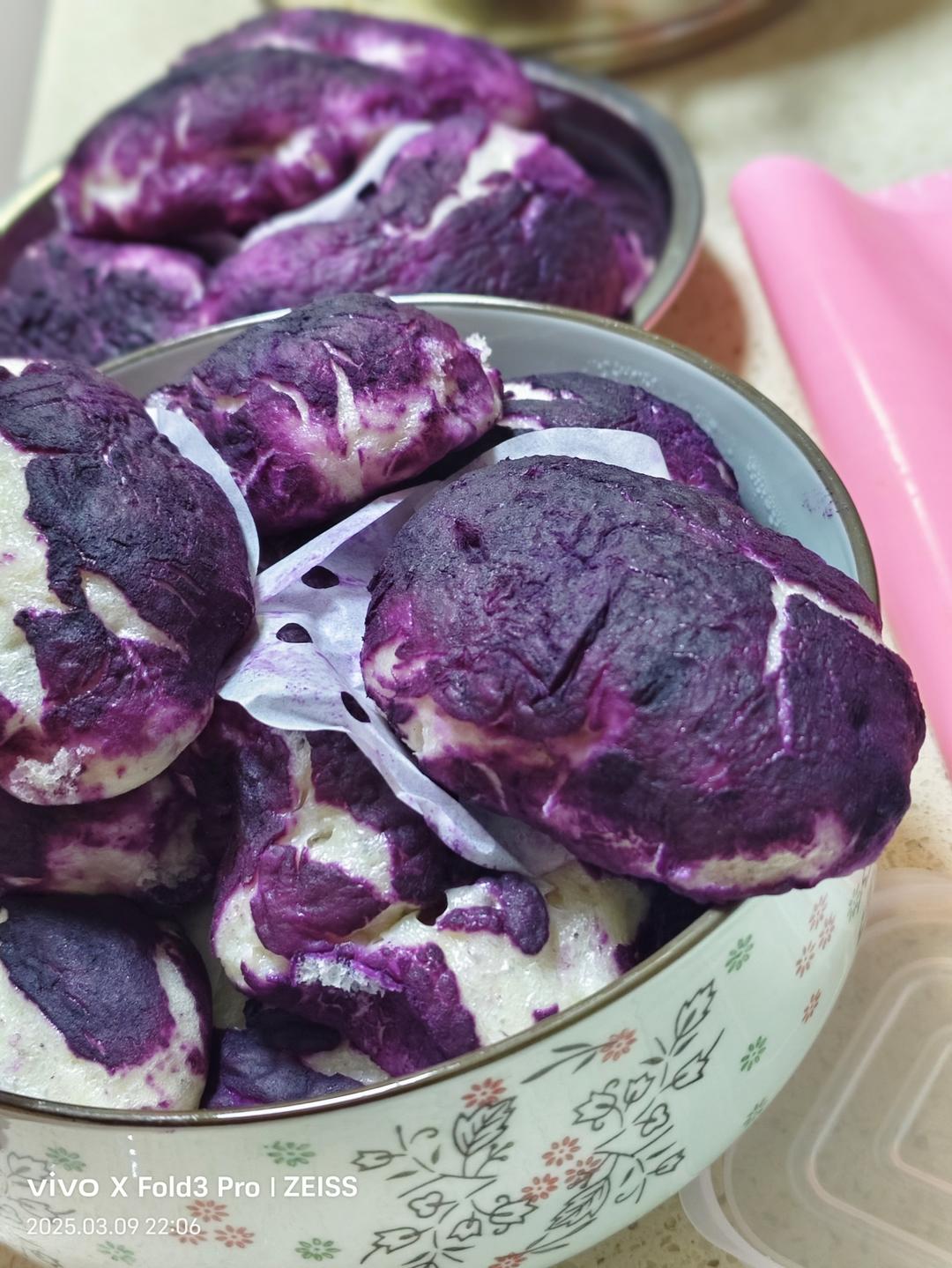 紫薯豆沙包