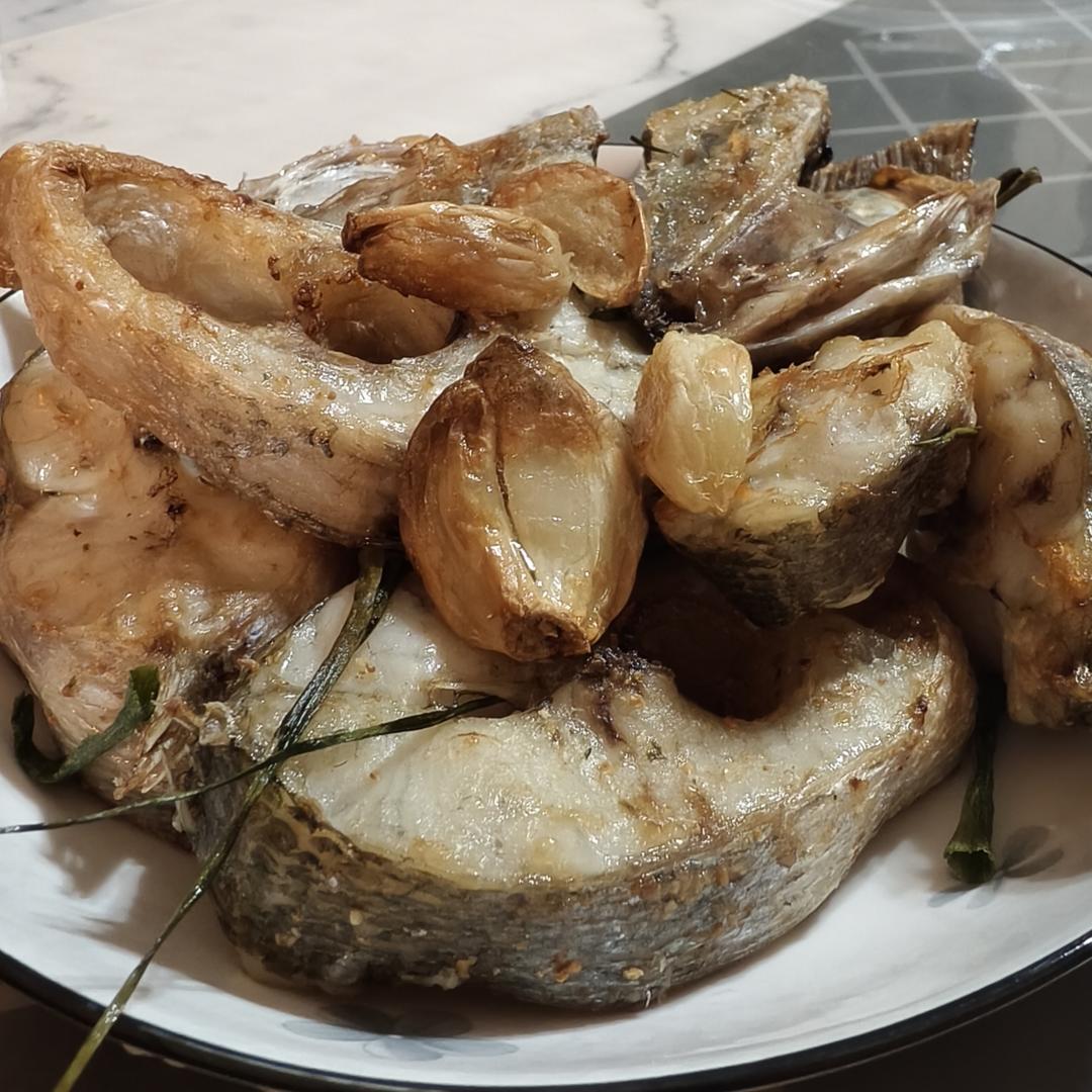 空气炸锅烤盐焗鲈鱼块