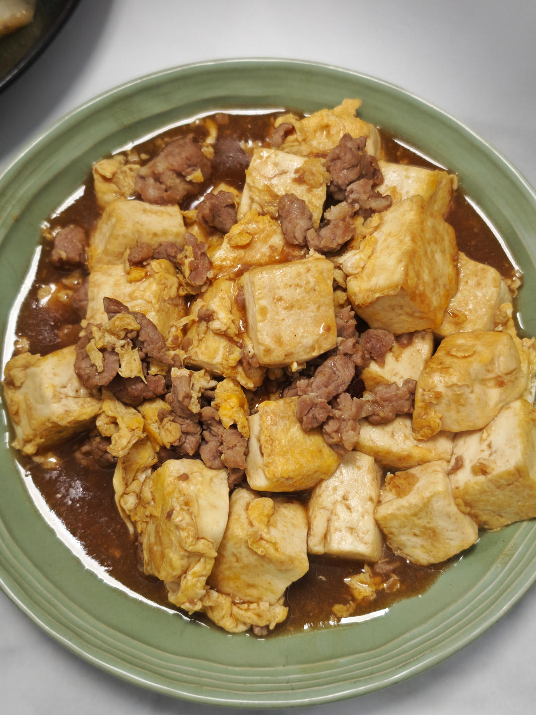 肉末炒豆腐鸡蛋