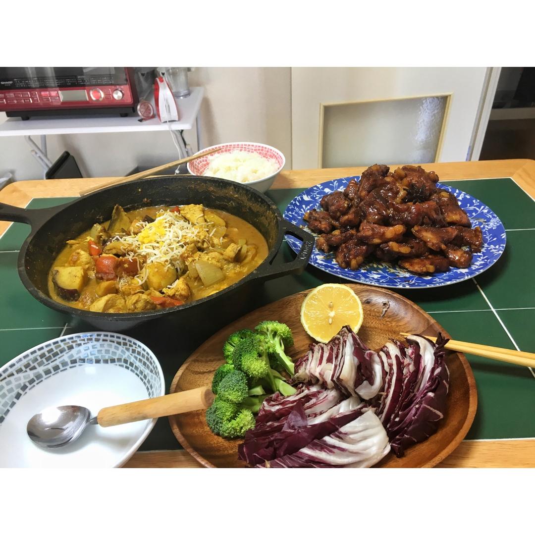 秋日南瓜红薯鸡胸咖喱