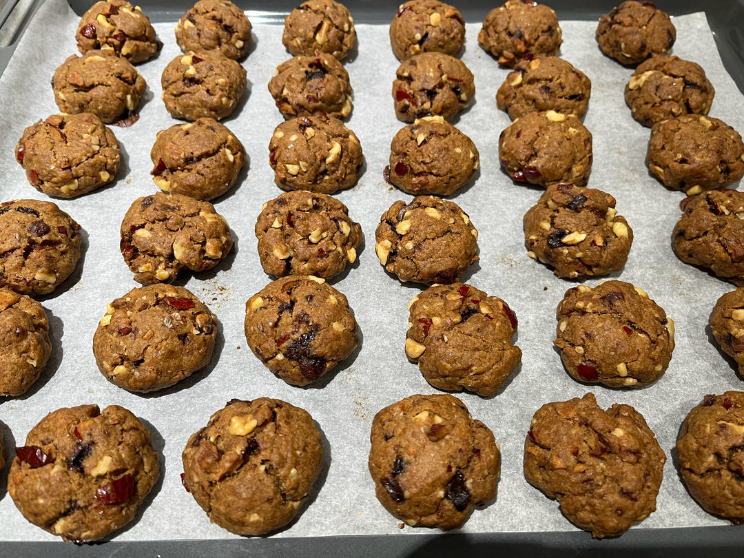 红枣红糖核桃饼干