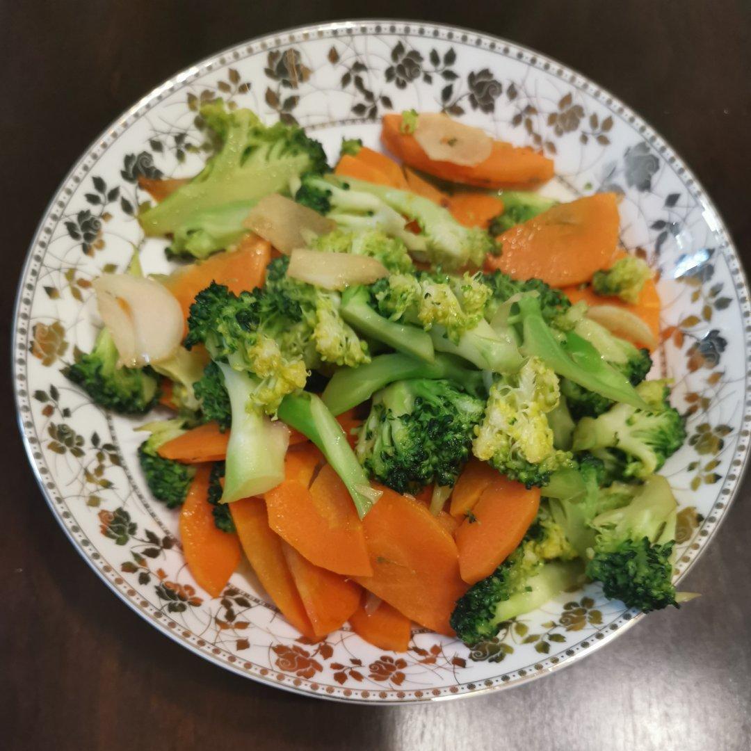 清炒胡萝卜西兰花