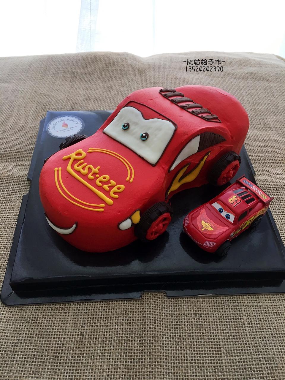 missgu蛋糕做的闪电麦昆~最灵动最激情的汽车蛋糕