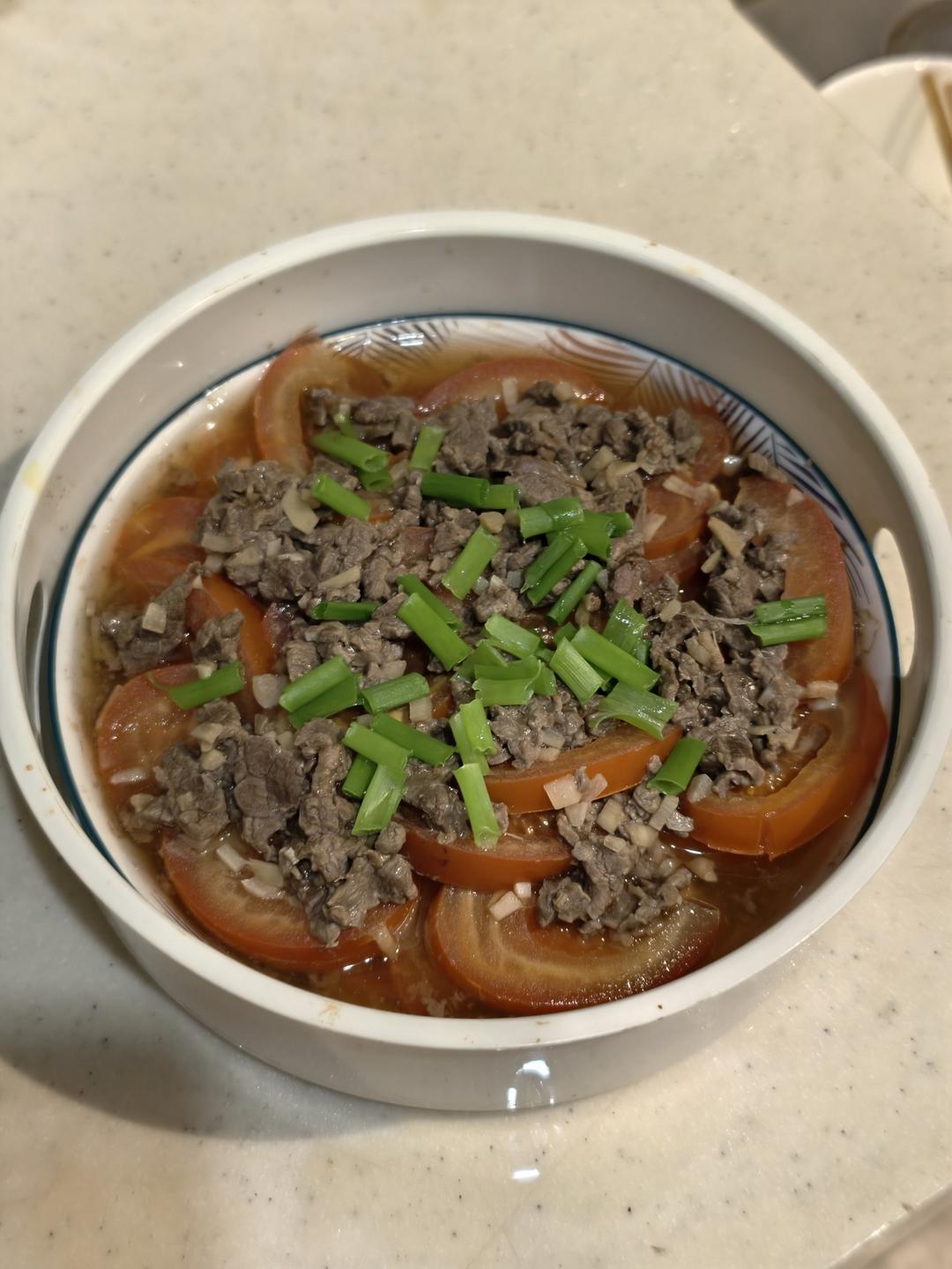 浓郁嫩滑的番茄蒸牛肉