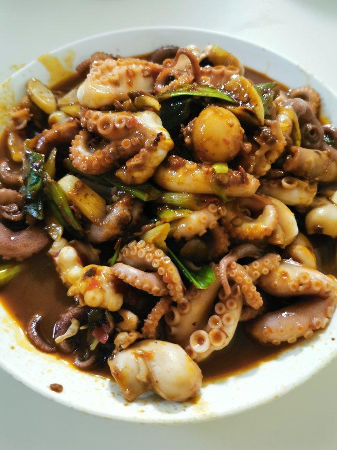 干锅鱿鱼虾（八爪鱼）！厨渣也能轻松上手