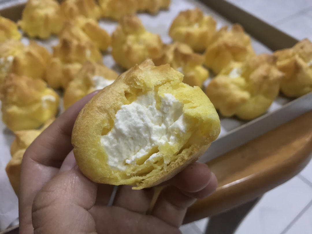 奶油小泡芙，容易做，成功率极高～