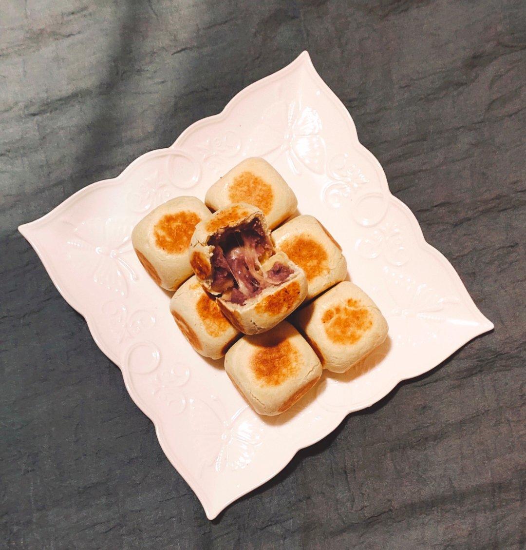 网红爆浆香芋紫薯仙豆糕，只需一口平底锅