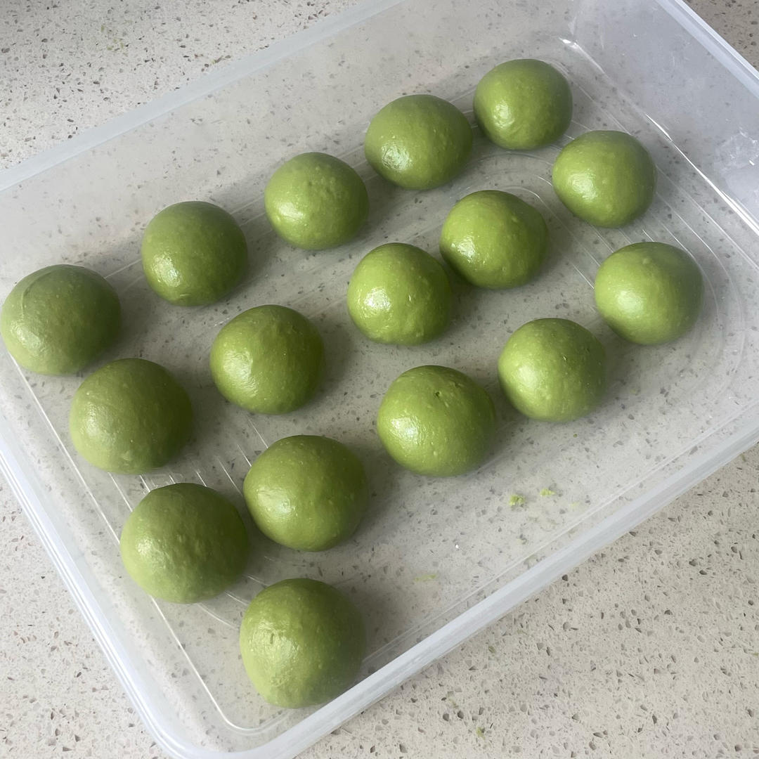 抹茶酒酿饼的做法 步骤2