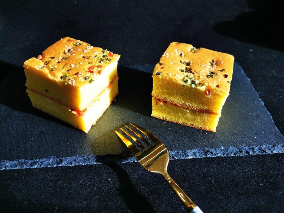 芝麻香葱肉松蛋糕（咸味）