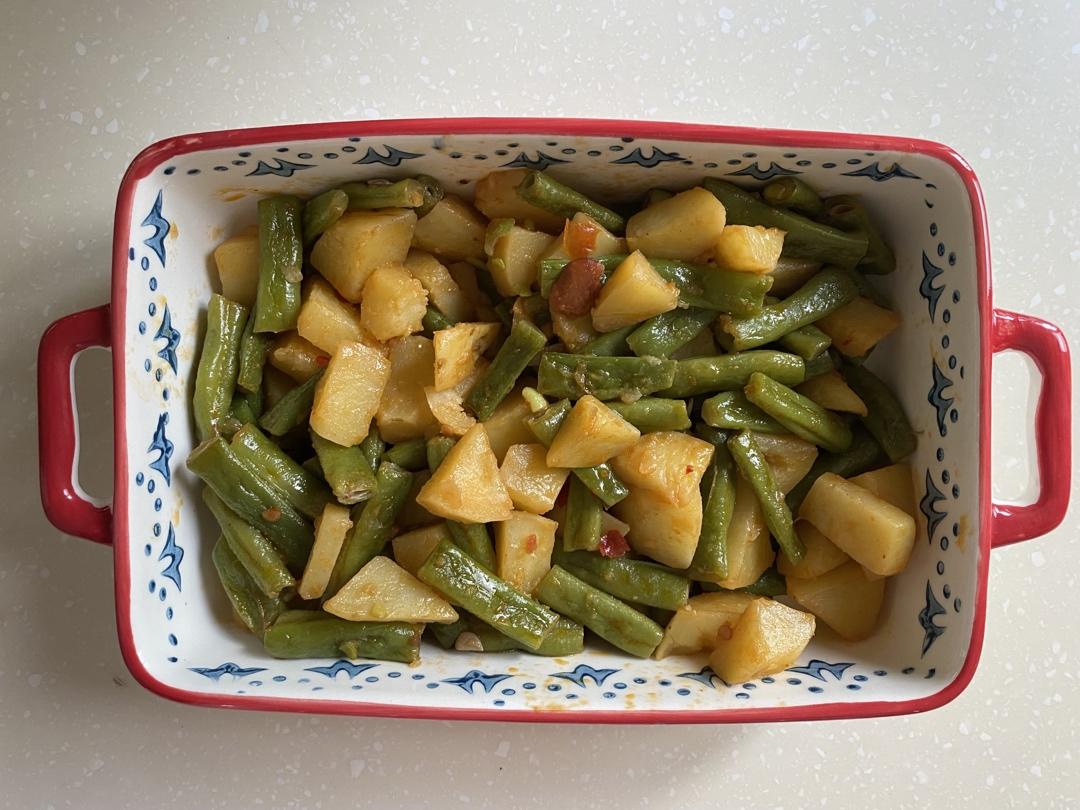 土豆焖四季豆