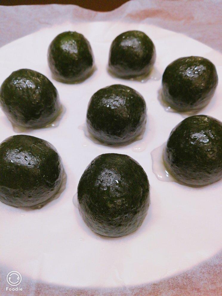 网红青团～～咸蛋黄肉松青团