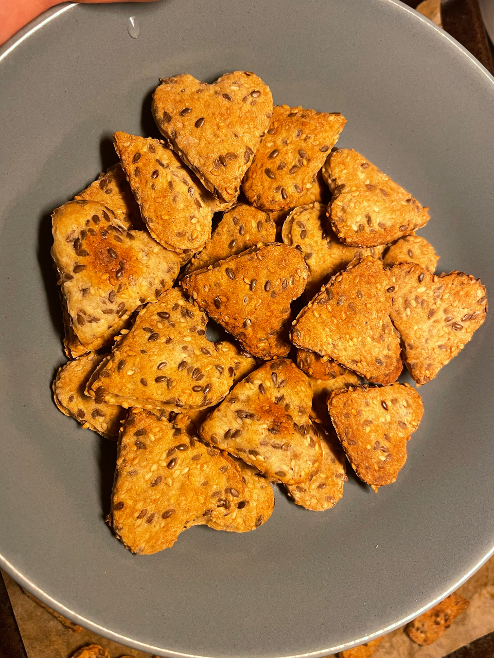 北欧亚麻籽硬饼干 (无油）knäckebröd med linfrön