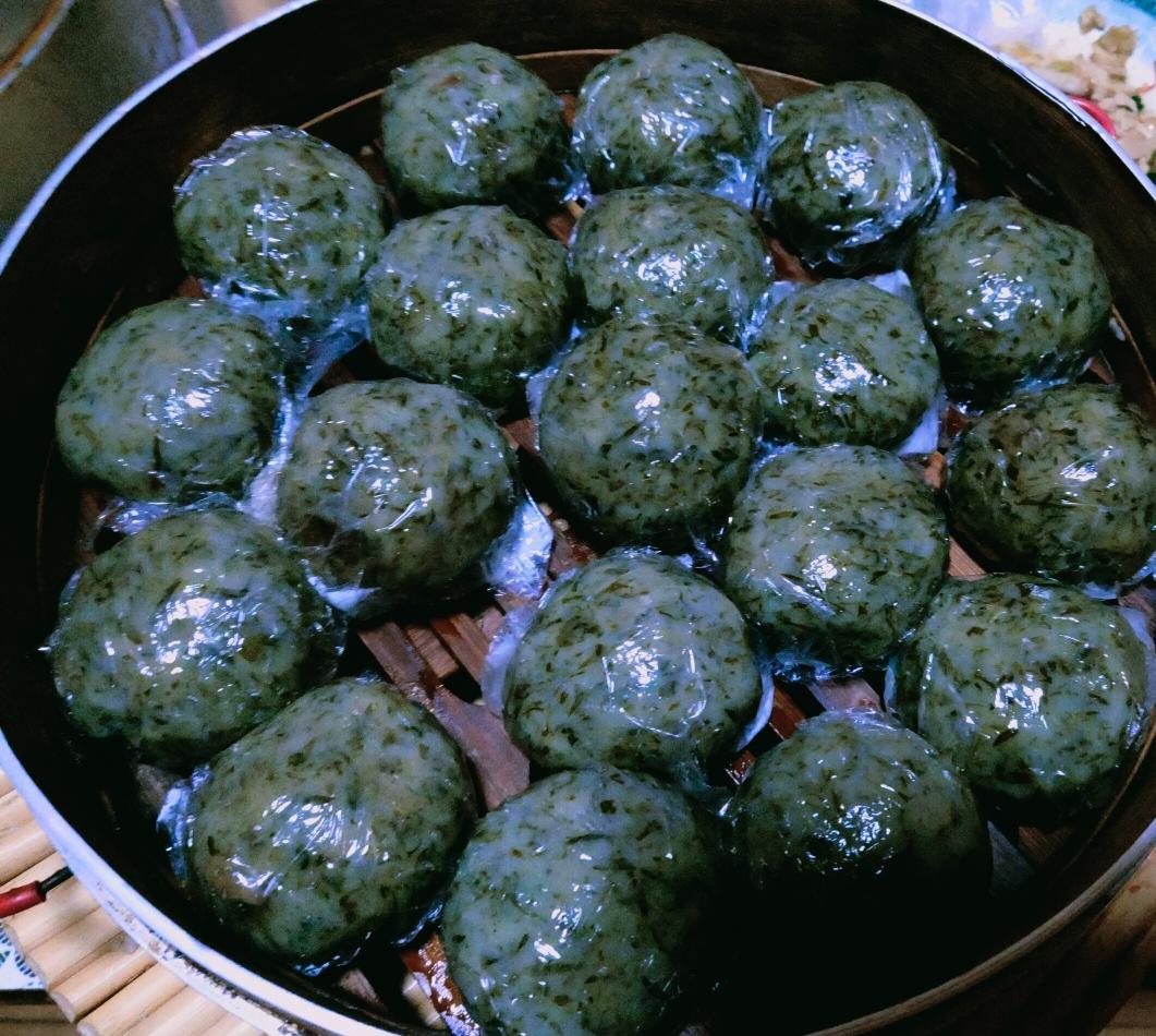 艾青团子《清明团子》一纯手工制做的做法
