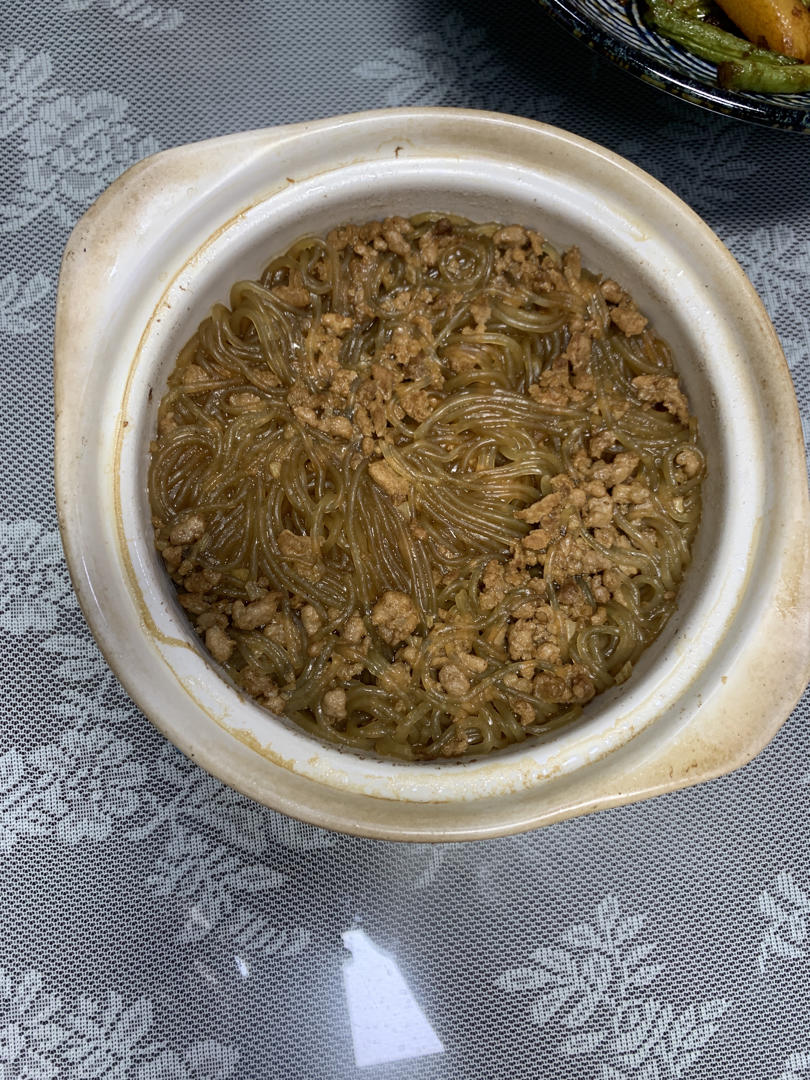 茄子肉末粉丝煲